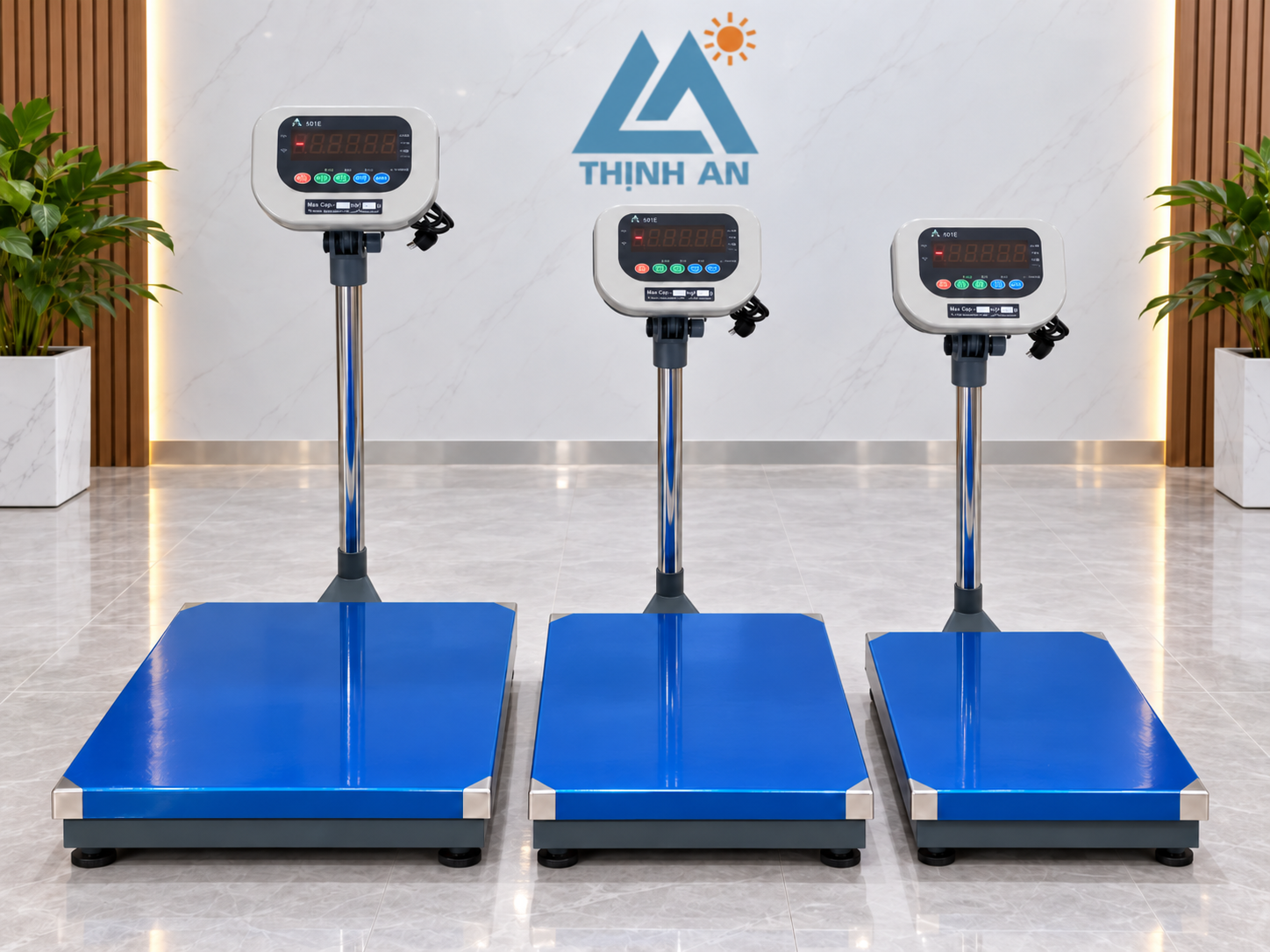 Ba mẫu cân bàn điện tử có kích thước mặt bàn khác nhau tại Thịnh An Hải Phòng
