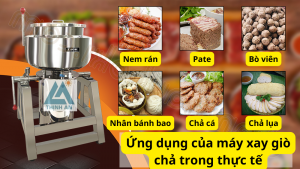 máy xay giò chả hoạt động thực tế