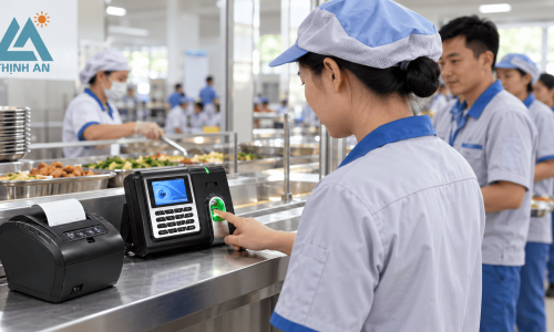Máy chấm suất ăn kết nối máy in tại Hải Phòng – Thịnh An