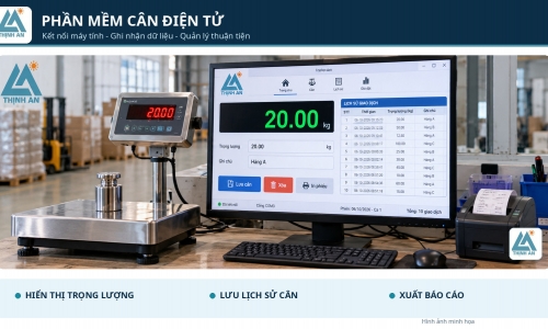 Phần mềm cân điện tử kết nối máy tính, quản lý dữ liệu cân hàng hóa tại Hải Phòng - Thịnh An